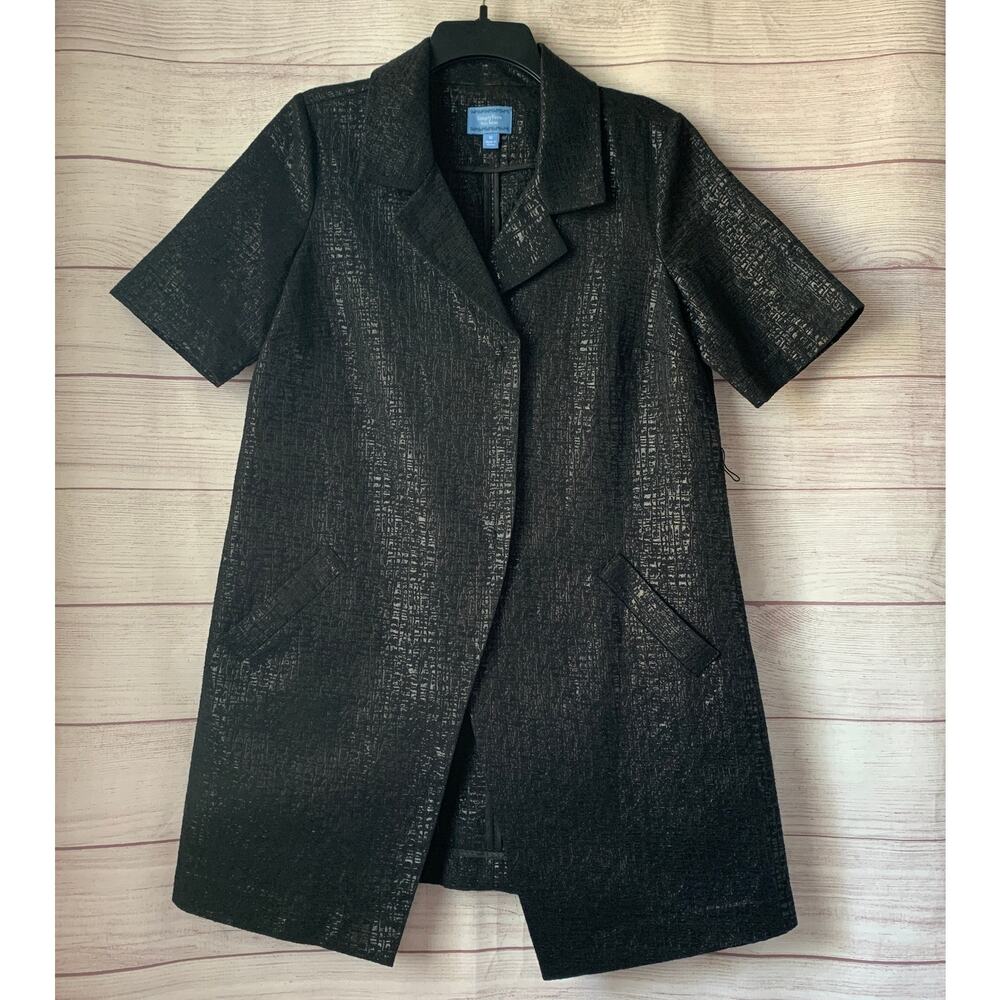 Simply Vera Vera Wang Black Shimmer Jacket Short Sleeve Size Medium